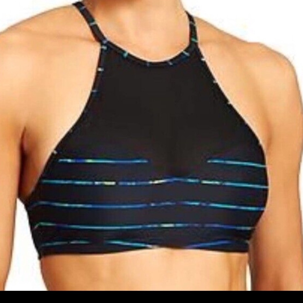 Athleta Swim Bikini High Neck Mesh Top Mahina Tankini